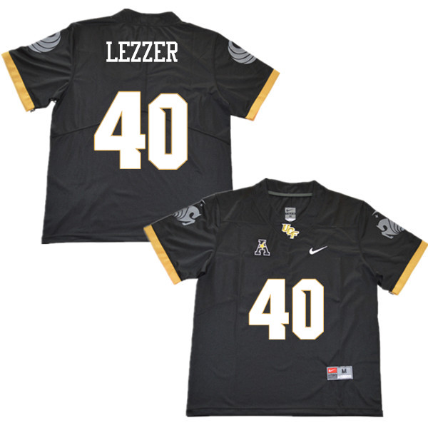 Men #40 Christian Lezzer UCF Knights College Football Jerseys Sale-Black